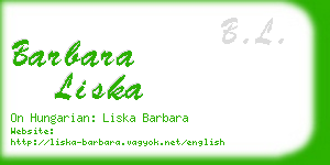 barbara liska business card